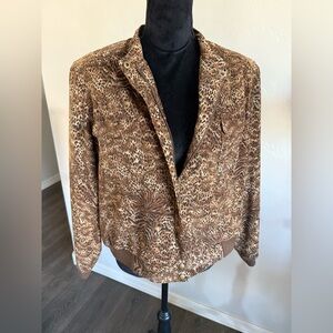Norton McNaughton Petites Stretch Leopard Print Sports Jacket. 16P